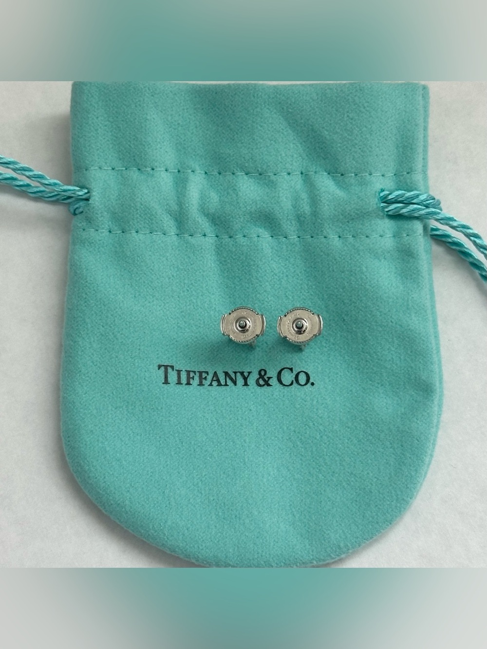 $5,400 Tiffany & Co. Victoria Stud Earrings Mini Platinum 950 Marquise Diamond - Picture 3 of 6